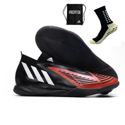 Adidas Predator Edge + Futsal - Preto/Vermelho