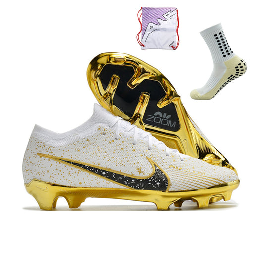 Nike Feminina Air Zoom Mercurial Vapor 15 FG Elite - Branco Dourado