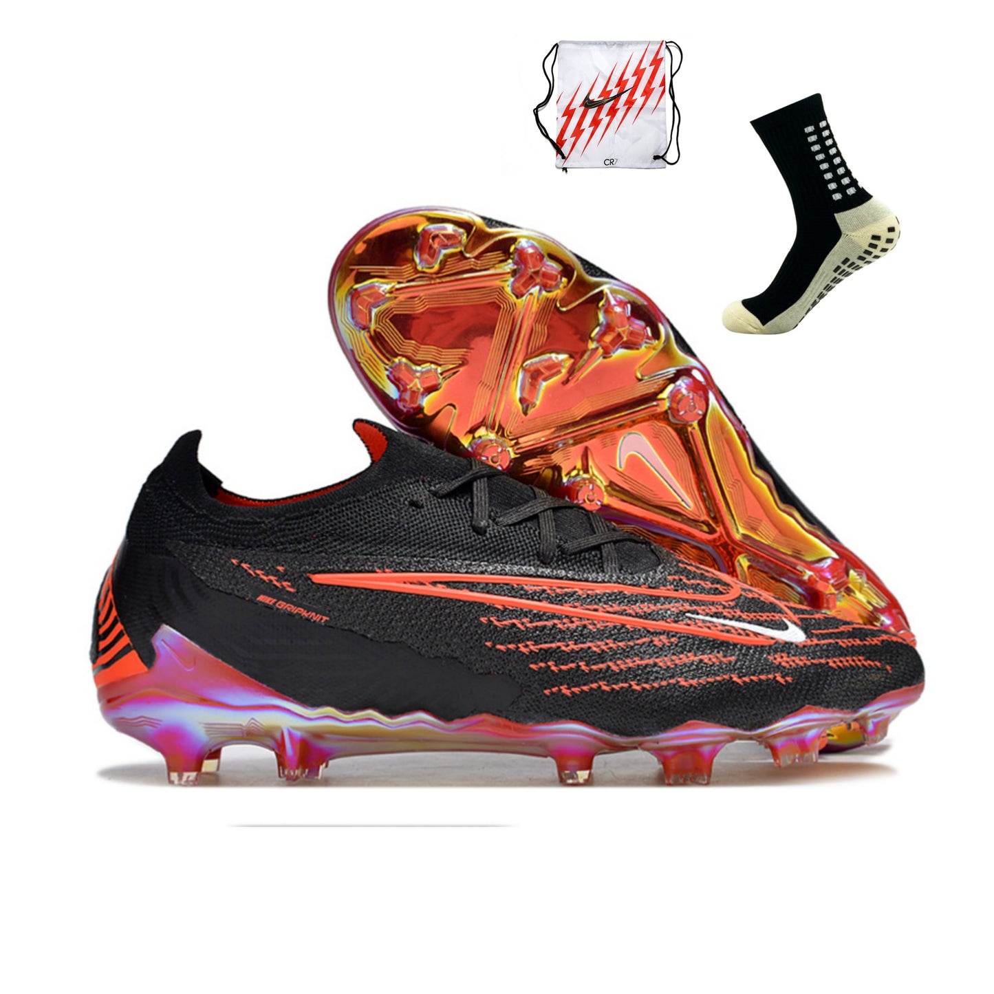 Nike Phantom GX Elite FG - Preto Vermelho