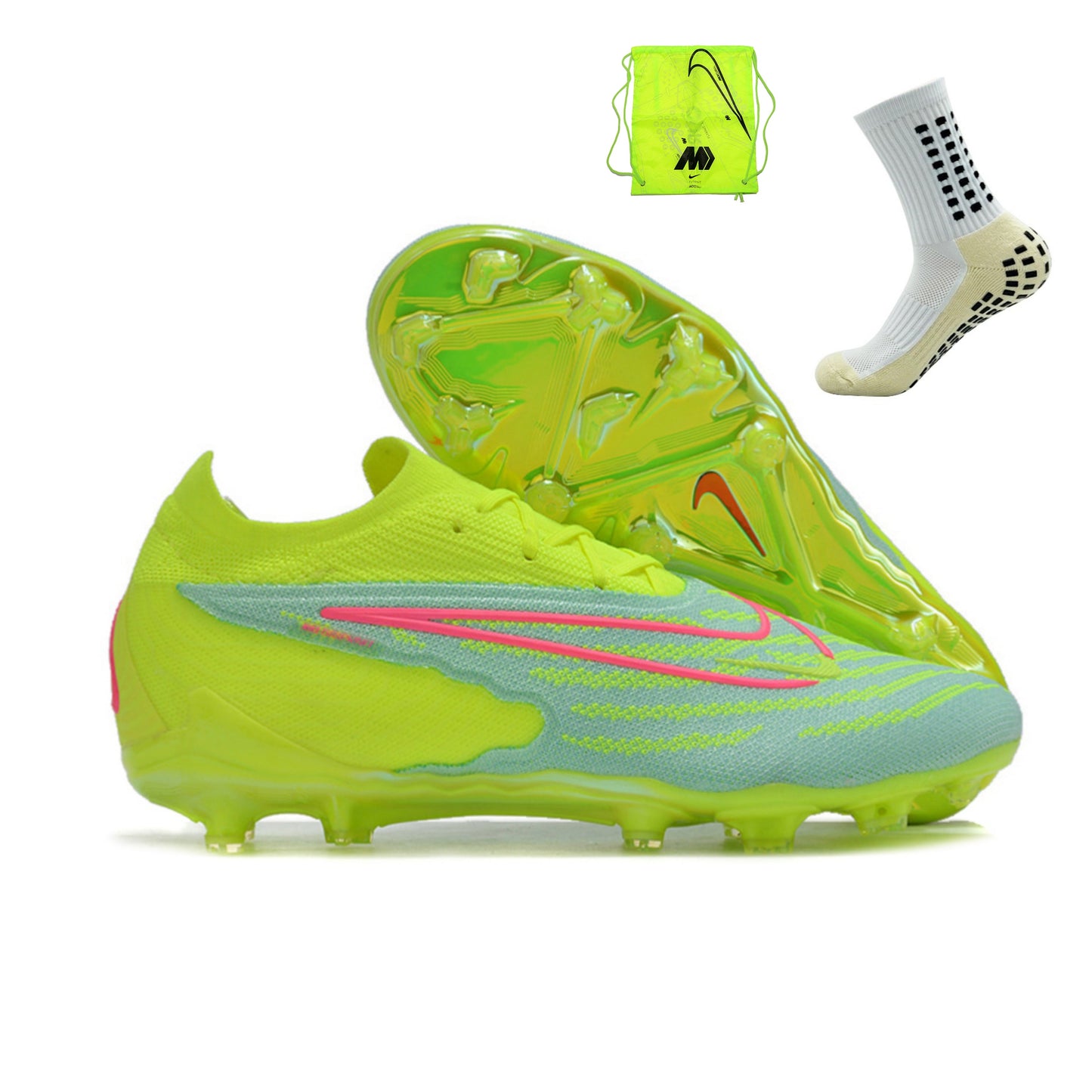 Nike Feminina Phantom GX Elite FG - Verde Limão