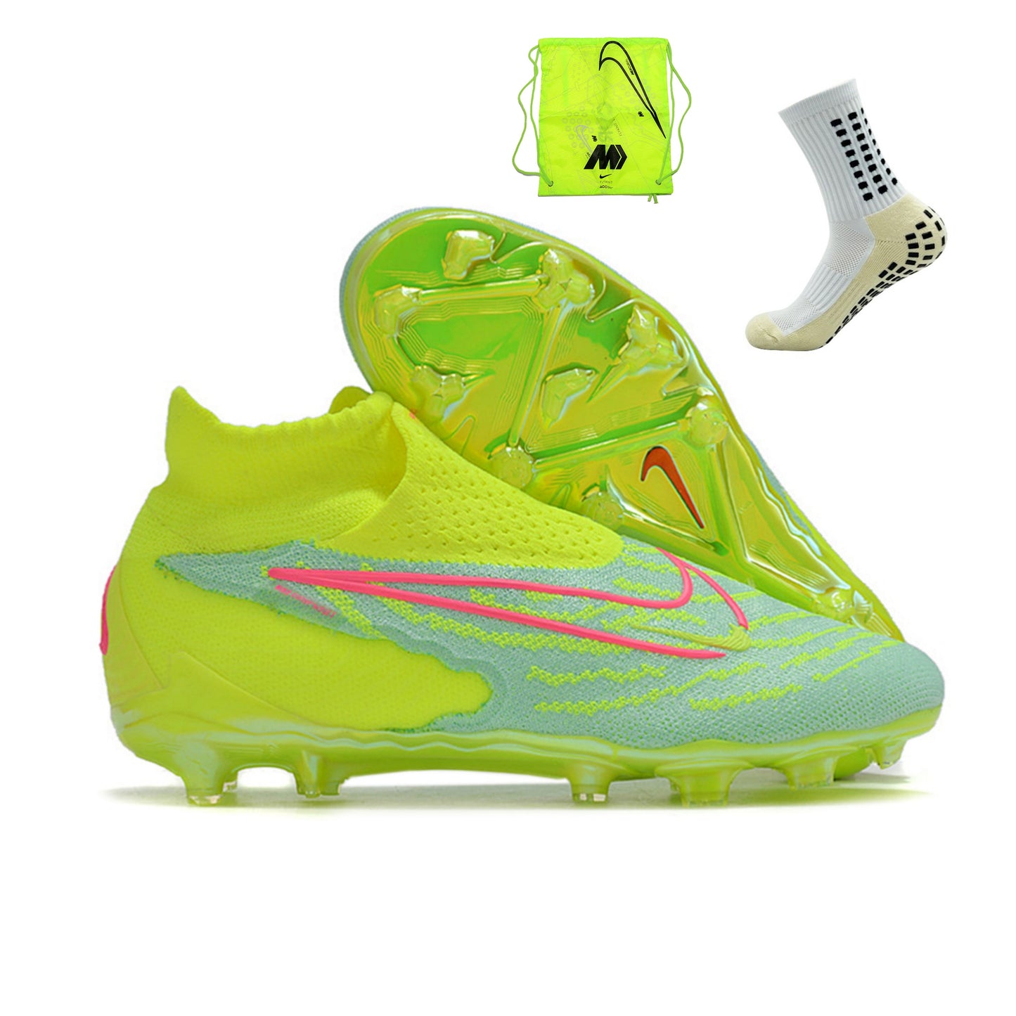 Nike Feminina Phantom GX Elite DF FG - Verde Limão