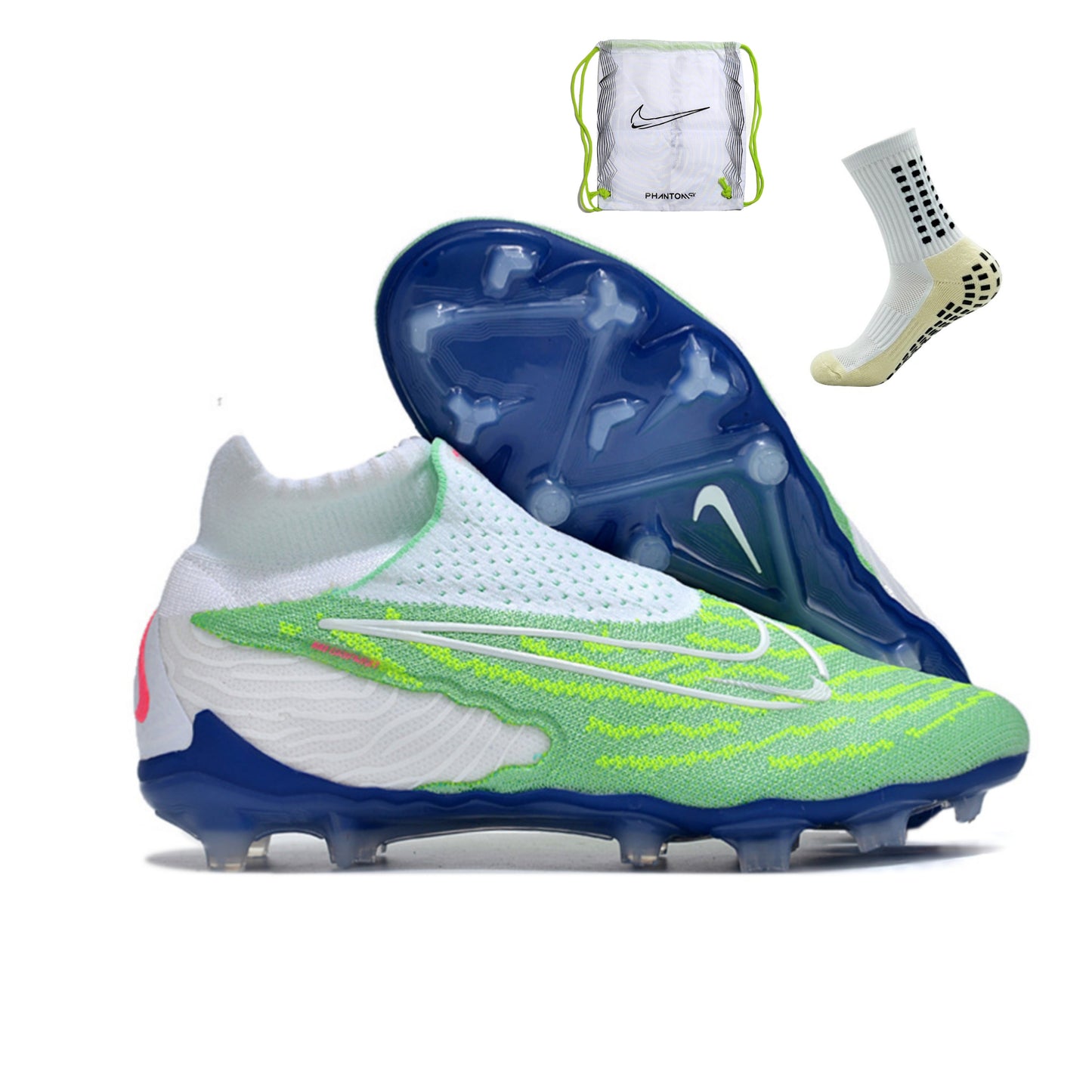 Nike Feminina Phantom GX Elite DF FG - Verde Azul