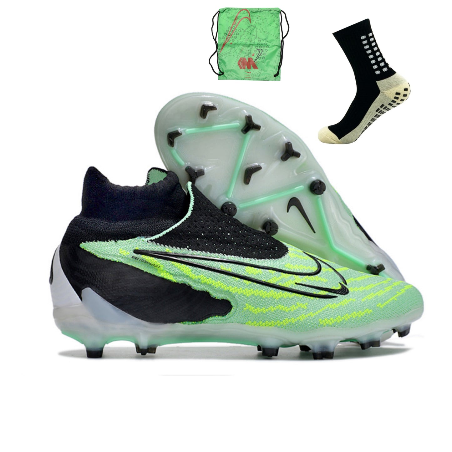 Nike Feminina Phantom GX Elite DF FG - Verde Preto