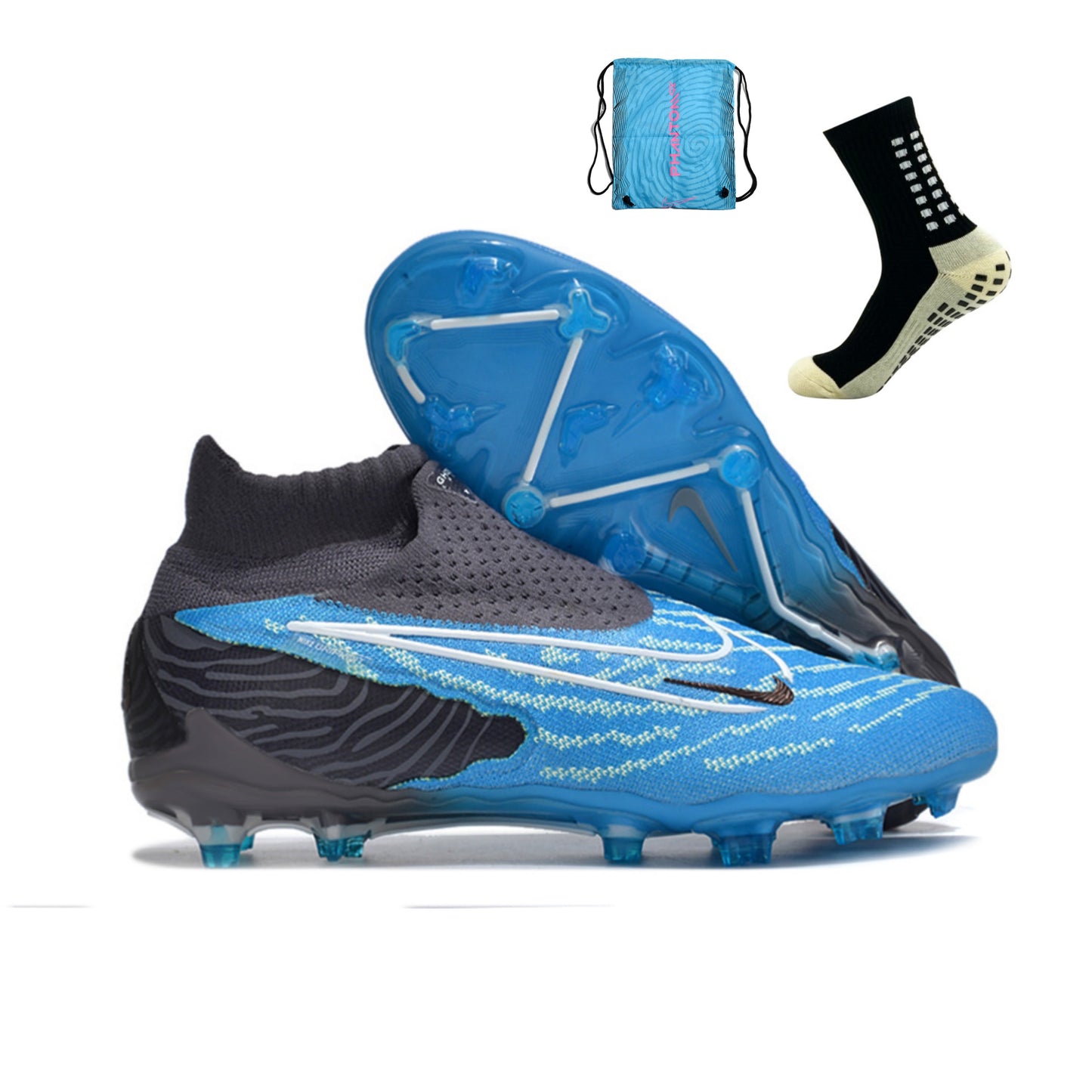 Nike Feminina Phantom GX Elite DF FG - Azul Preto