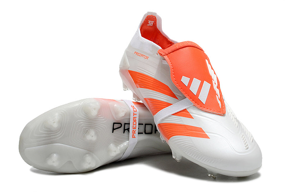 Adidas Feminina Predator Elite Tongue FG - Branco Laranja