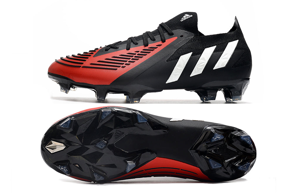 Adidas Predator Edge.1 Low FG - Preto Vermelho