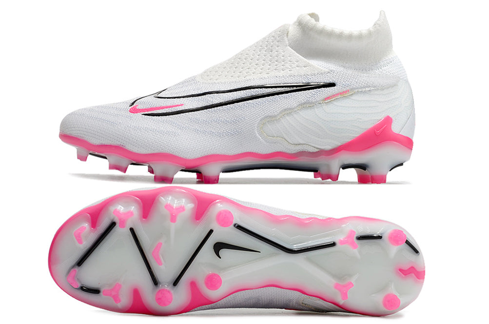 Nike Feminina Phantom GX Elite DF FG - Branco Rosa