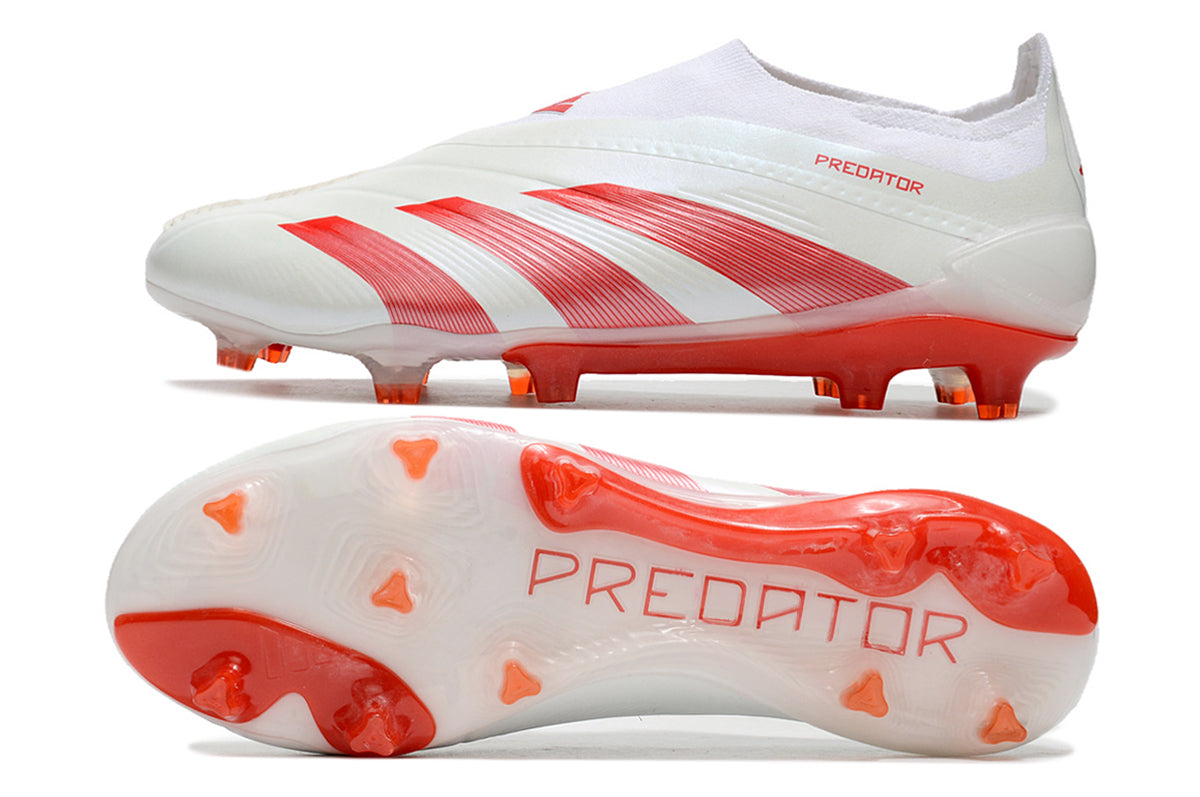 Adidas Predator Elite + FG - Branco Vermelho