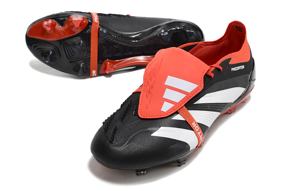 Adidas Predator Elite Tongue FG - Preto Vermelho