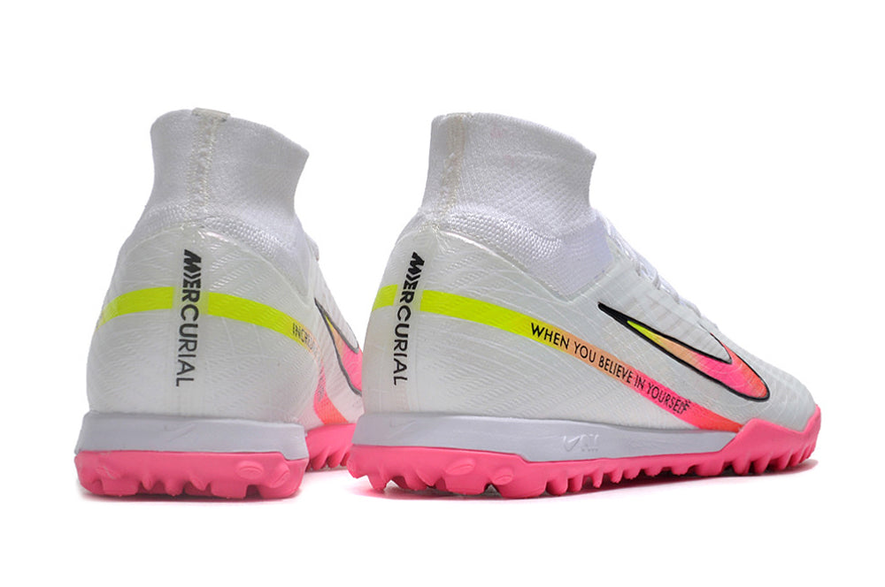 Nike Air Zoom Mercurial Superfly 9 Elite Society - Branco Rosa