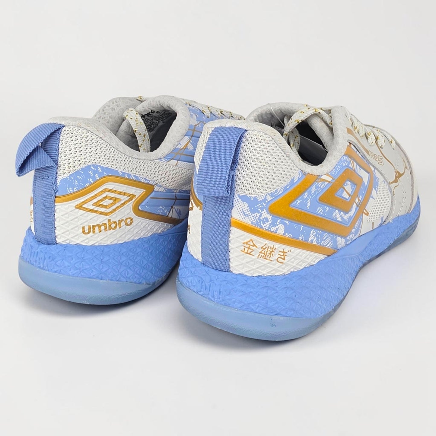 Umbro Pro 5 Bump Kintsugi Futsal - Blanco/Azul/Dorado