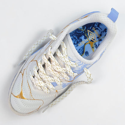 Umbro Pro 5 Bump Kintsugi Futsal - Blanco/Azul/Dorado