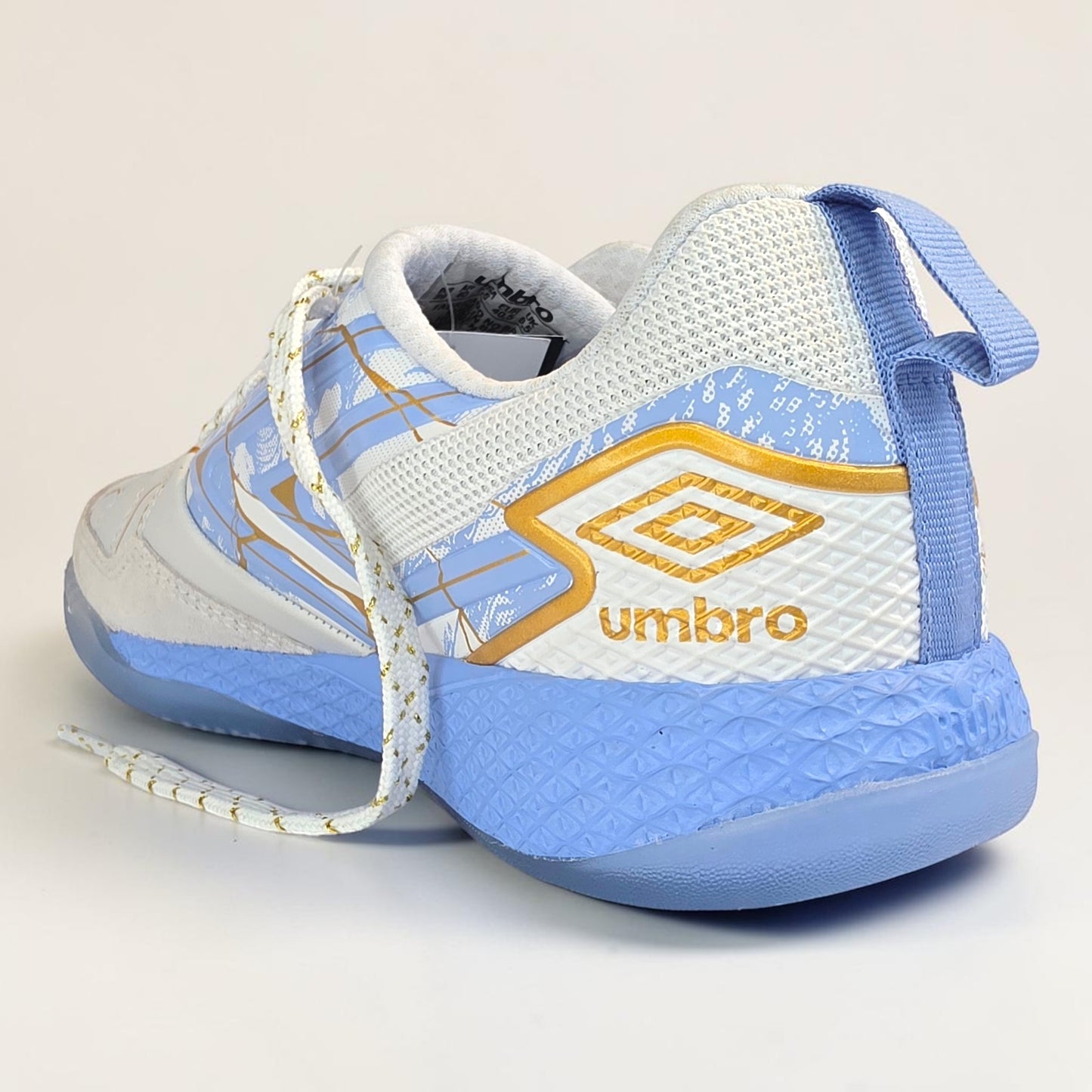 Umbro Pro 5 Bump Kintsugi Futsal - Blanco/Azul/Dorado